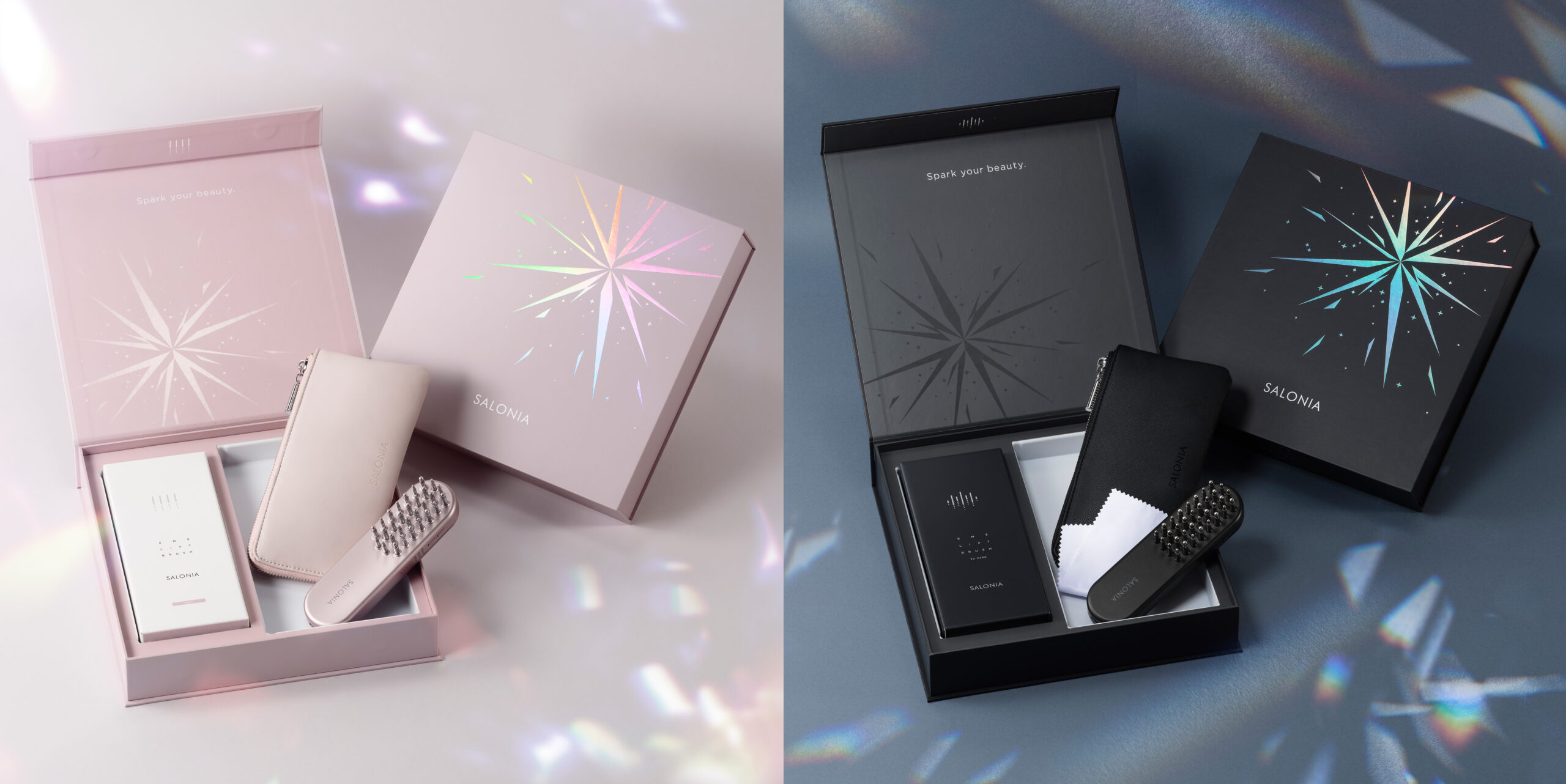 SALONIAリフトブラシ シルバー 収納ケース付き SALONIA初「ホリデーギフトBOX」10月14日数量限定*発売 EMS